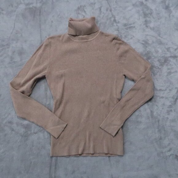 H&M Sweater Women XL Gray Knit Turtleneck Pullover Stretch Minimalist Classy Lot - Picture 7 of 15